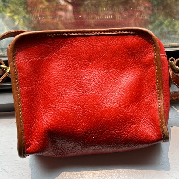 Madewell Small Crossbody Red Leather Purse Rectangle Minimalist Simple - Picture 6 of 15